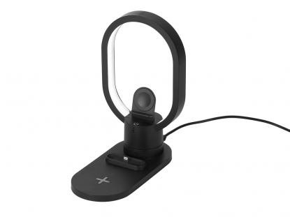 Беспроводная зарядная станция 4-в-1 Portal c лампой, черная