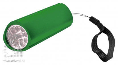 Фонарь треугольный с 9 LED лампочками зеленый