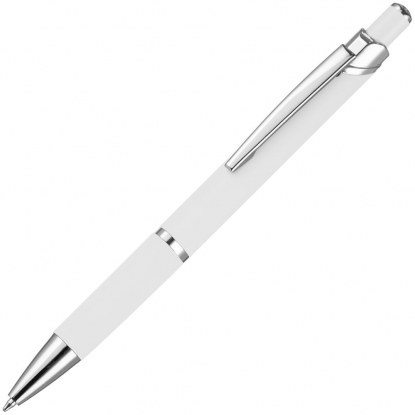 Ручка шариковая Chromos Soft Touch, белая