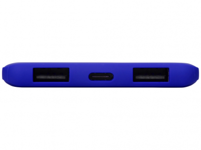 Портативное зарядное устройство Reserve с USB Type-C, 5000 mAh, синее, вход USB