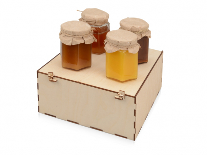 Подарочный набор Honeybox, липовый, гречишный, разнотравный горный, дягилевый мёд