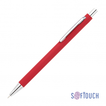 Ручка шариковая Trade, soft touch, красная