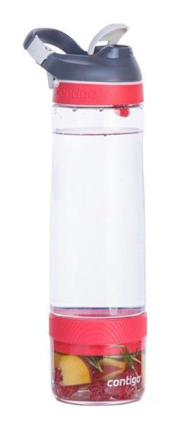 Бутылка Contigo Cortland Infuser 0.72л, прозрачная с красным, пример использоваия