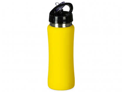 Бутылка для воды Bottle C1, soft touch, желтая