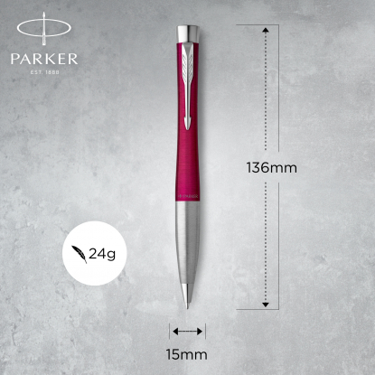 Ручка шариковая Parker Urban Core CT K314, розовая