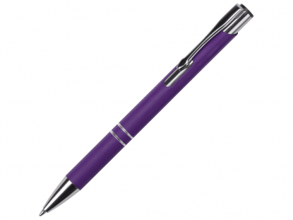 Ручка металлическая шариковая C1 soft-touch, фиолетовая
