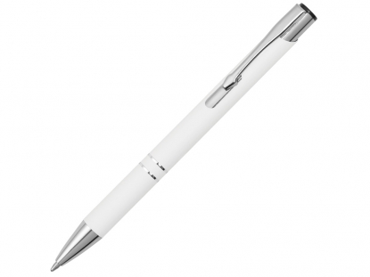 Ручка металлическая шариковая C1 soft-touch, белая