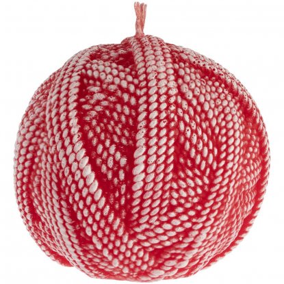 Свеча Kniteam, клубок, красная