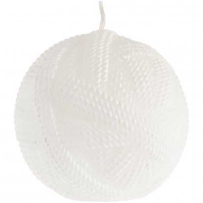 Свеча Kniteam, клубок, белая