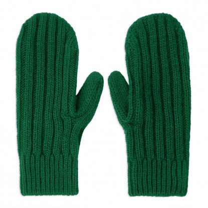 Варежки вязаные НАСВЯЗИ©, темно-зеленые