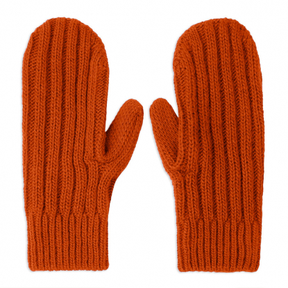 Варежки вязаные НАСВЯЗИ©, оранжевые