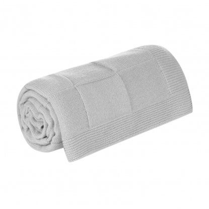 Плед Cella Soft вязаный, серый