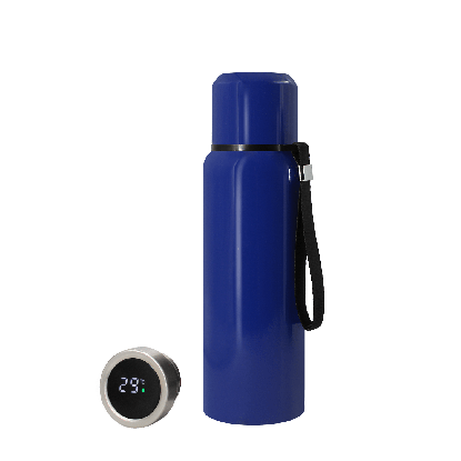 Термос S-travel New с датчиком температуры, синий