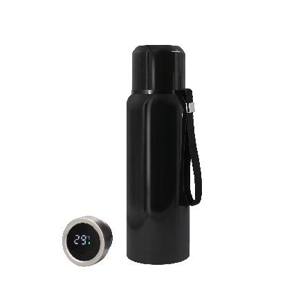 Термос S-travel New с датчиком температуры, черный