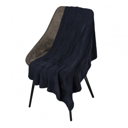 Плед Cella вязаный, синий