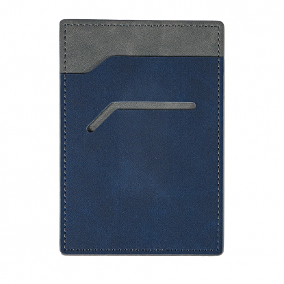 Чехол для автодокументов, темно-синий с серым