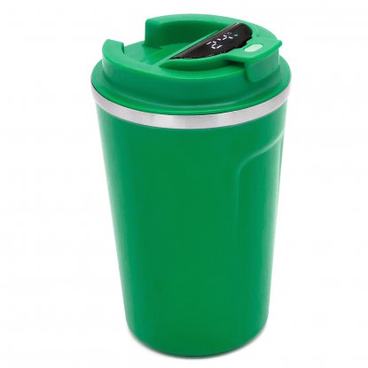 Термокружка Moon с дисплеем, 380 мл, темно-зеленая