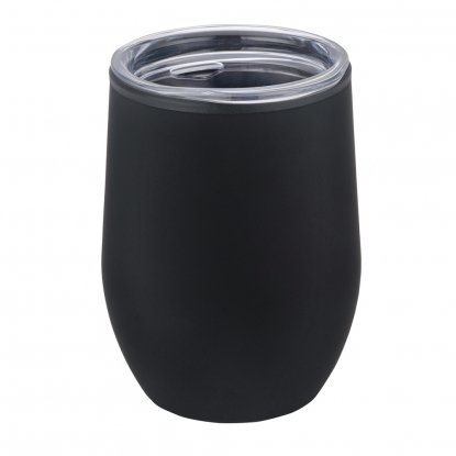 Термокружка Top, полуматовая, черная