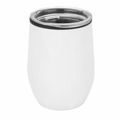 Термокружка Top, полуматовая, белая