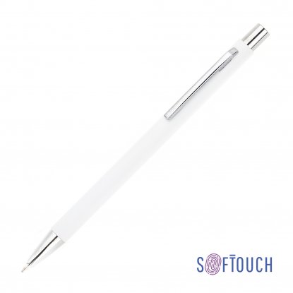 Ручка шариковая Trade, soft touch, белая