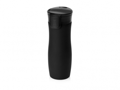Вакуумная герметичная термокружка Streamline с покрытием soft-touch, тубус, черная
