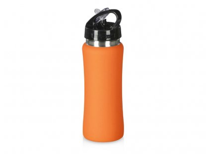 Бутылка для воды Bottle C1, soft touch, оранжевая