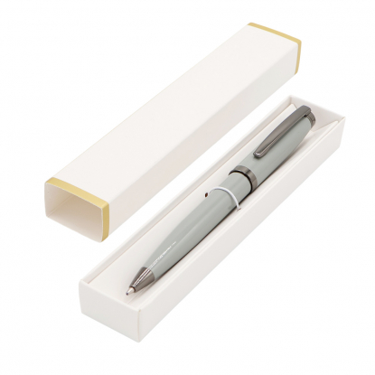 Ручка Betty в коробке Craddle белой с позолотой, серая