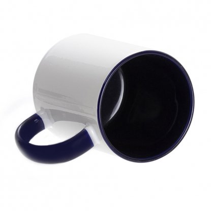 Кружка для сублимации, белая с синим