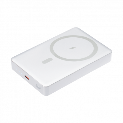 Внешний аккумулятор Atlantis PD Plus 10000mAh с функцией беспроводной зарядки 15W, серебристый