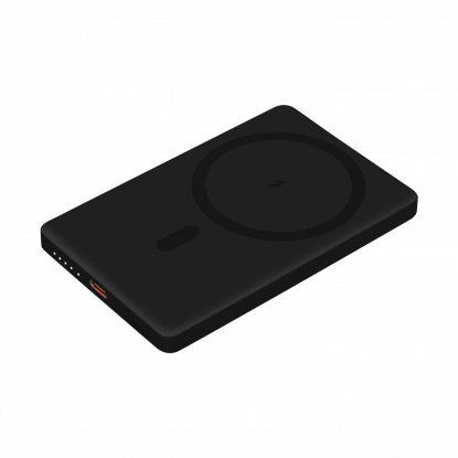 Внешний аккумулятор Atlantis PD 5000mAh с функцией беспроводной зарядки 15W, черный