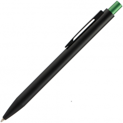 Ручка шариковая Chromatic, с зёленым, вид сбоку