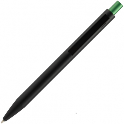 Ручка шариковая Chromatic, с зёленым, вид спереди
