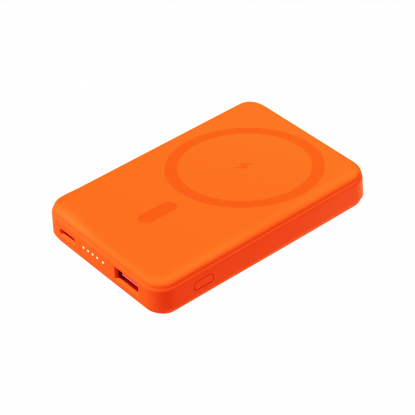 Внешний аккумулятор Largo PD 5000mAh с функцией беспроводной зарядки 15W, оранжевый