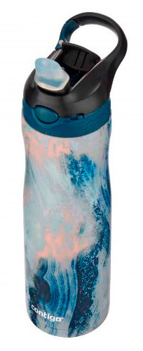 Термос-бутылка Contigo Ashland Couture Chill 0.59л, синяя с белым