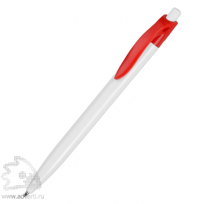 Ручка пластиковая шариковая Какаду, красная