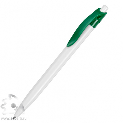 Ручка пластиковая шариковая Какаду, темно-зеленая