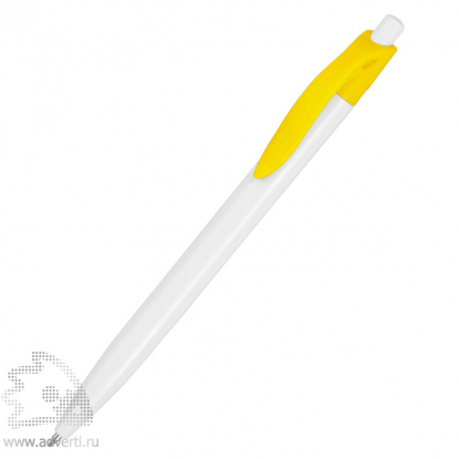 Ручка пластиковая шариковая Какаду, желтая