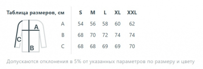 Размерная таблица бомбера Graduate