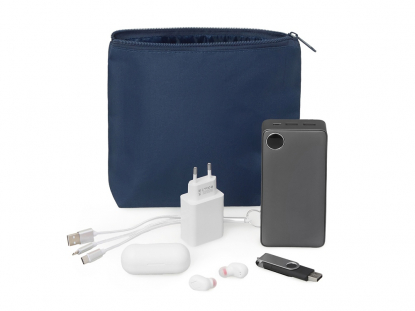 Органайзер для электроники и проводов Amalia, темно-синий