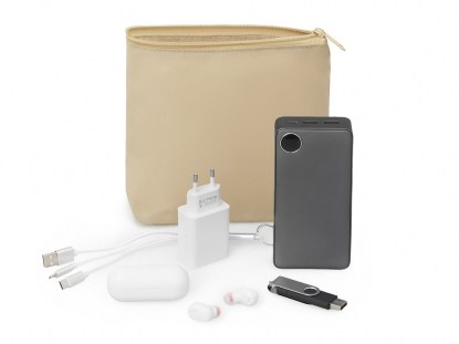 Органайзер для электроники и проводов Amalia, бежевая