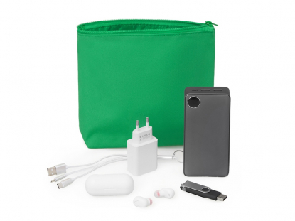 Органайзер для электроники и проводов Amalia, зеленый