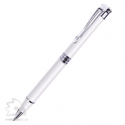 Шариковая ручка Ambassador BeOne, бело-серебристая