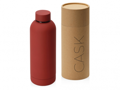Вакуумная термобутылка с медной изоляцией Cask, soft-touch, красная