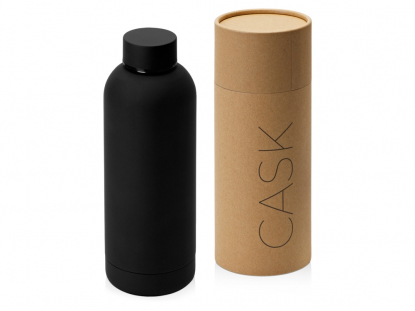 Вакуумная термобутылка с медной изоляцией Cask, soft-touch, черная