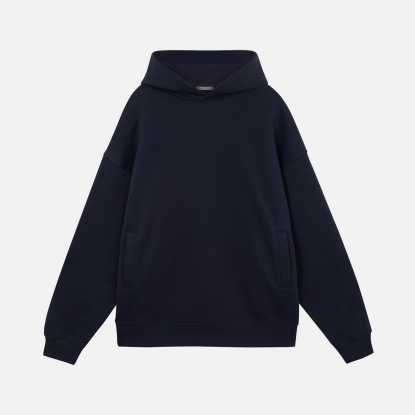 Худи оверсайз FUSION, унисекс, темно-синее