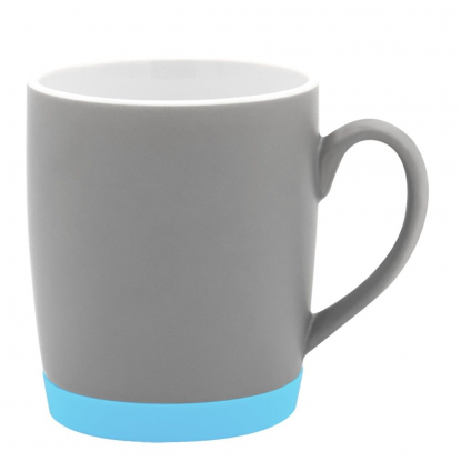 Кружка Make Me To Go, серая с голубым