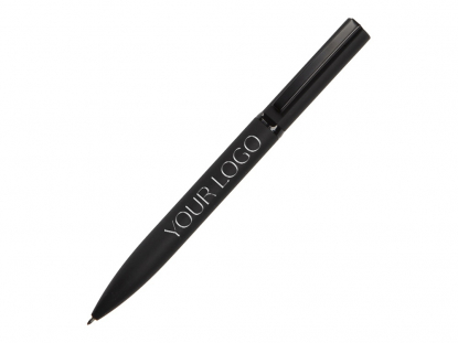 Ручка шариковая металлическая Siegfried Silver soft-touch с зеркальным слоем