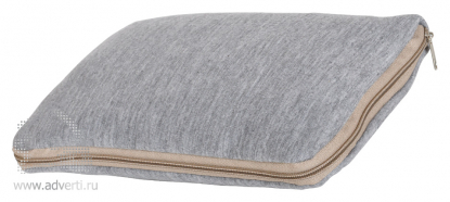 Набор дорожный Релакс: маска, беруши, тапки в чехле на молнии, серый