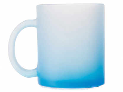 Стеклянная матовая кружка с градиентом для сублимации Омбре, синяя