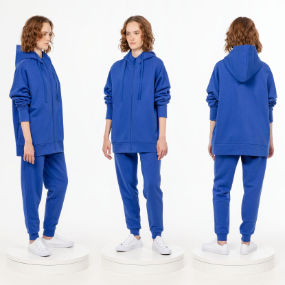 Толстовка унисекс H3, уценка, синяя